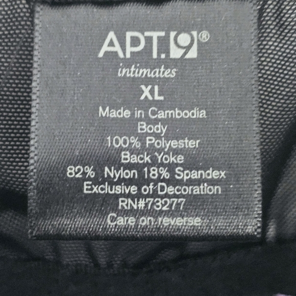 Apt.9 Baby Doll Lingerie Set Built-in Bra Matching Thong Size XL - Picture 9 of 10